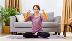 ヨガを楽しむ女性