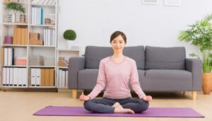 瞑想とヨガのポーズ