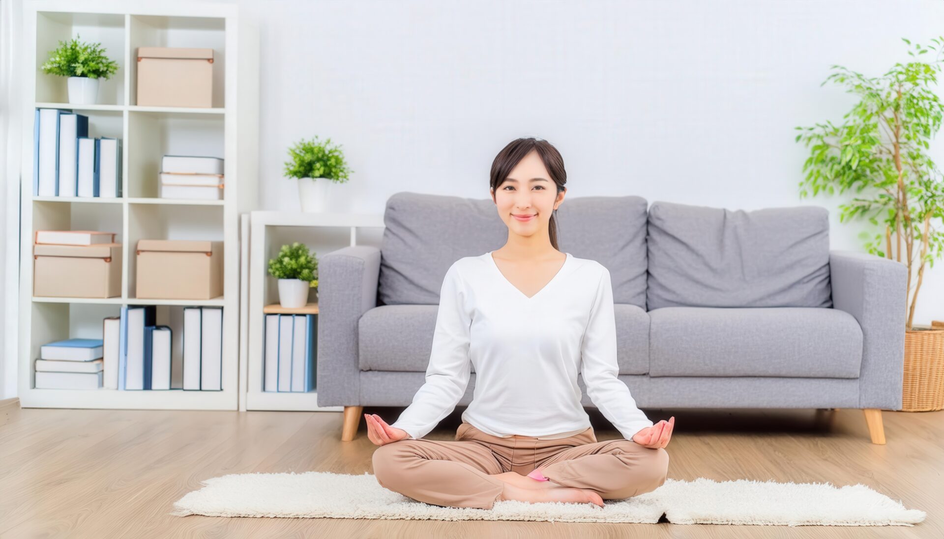 瞑想とヨガのポーズ