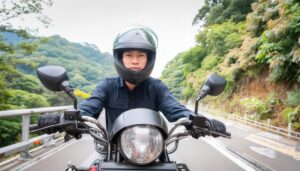 ライダーの正面ビュー