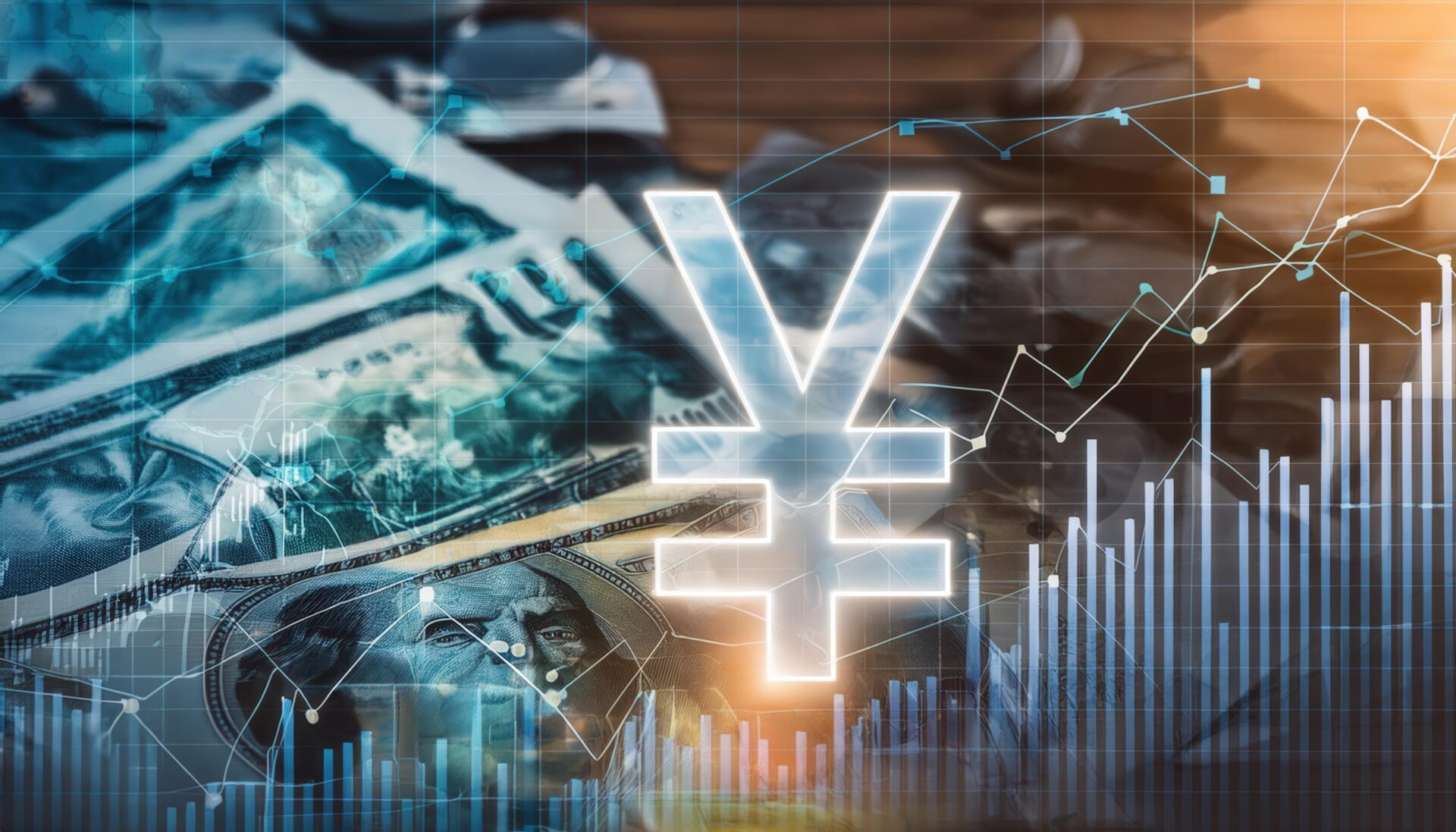 円とドルの為替レートと経済グラフ