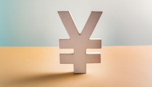 デスク上の円マークオブジェ