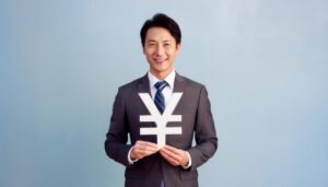 円記号を持つビジネスマン02