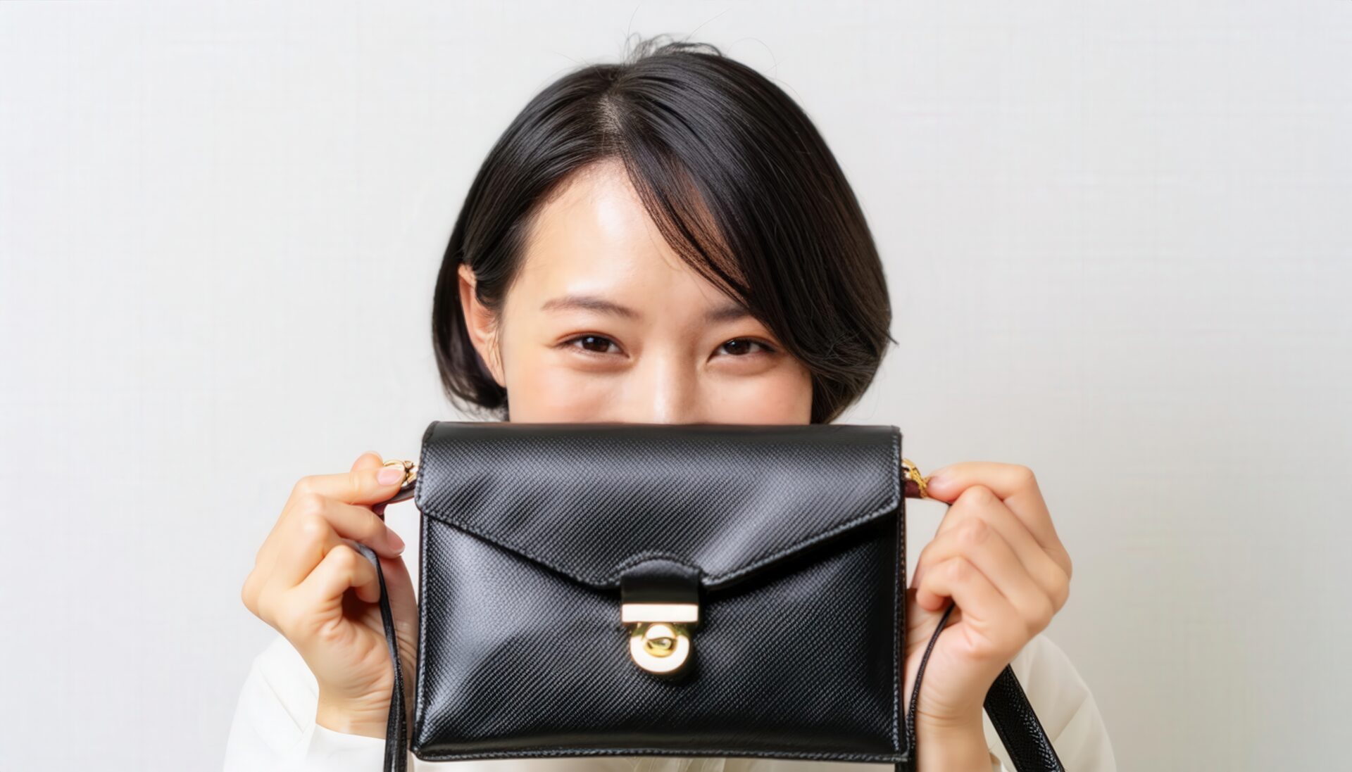 ブラックバッグを持つ女性01