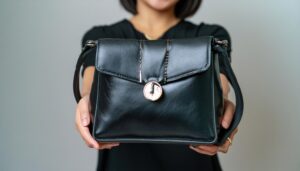 ブラックバッグを持つ女性02
