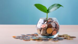 コインと芽の貯金瓶02