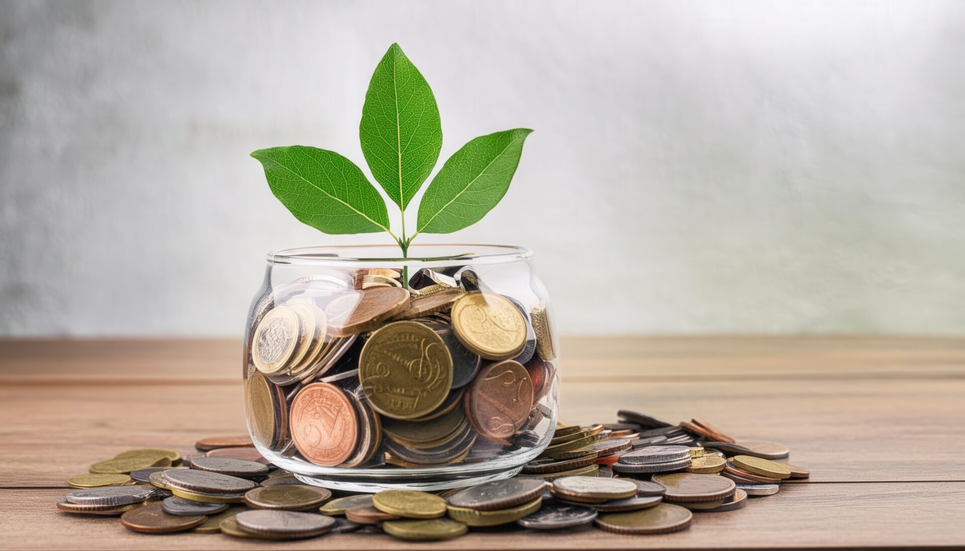 コインと芽の貯金瓶04