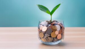 コインと芽の貯金瓶05