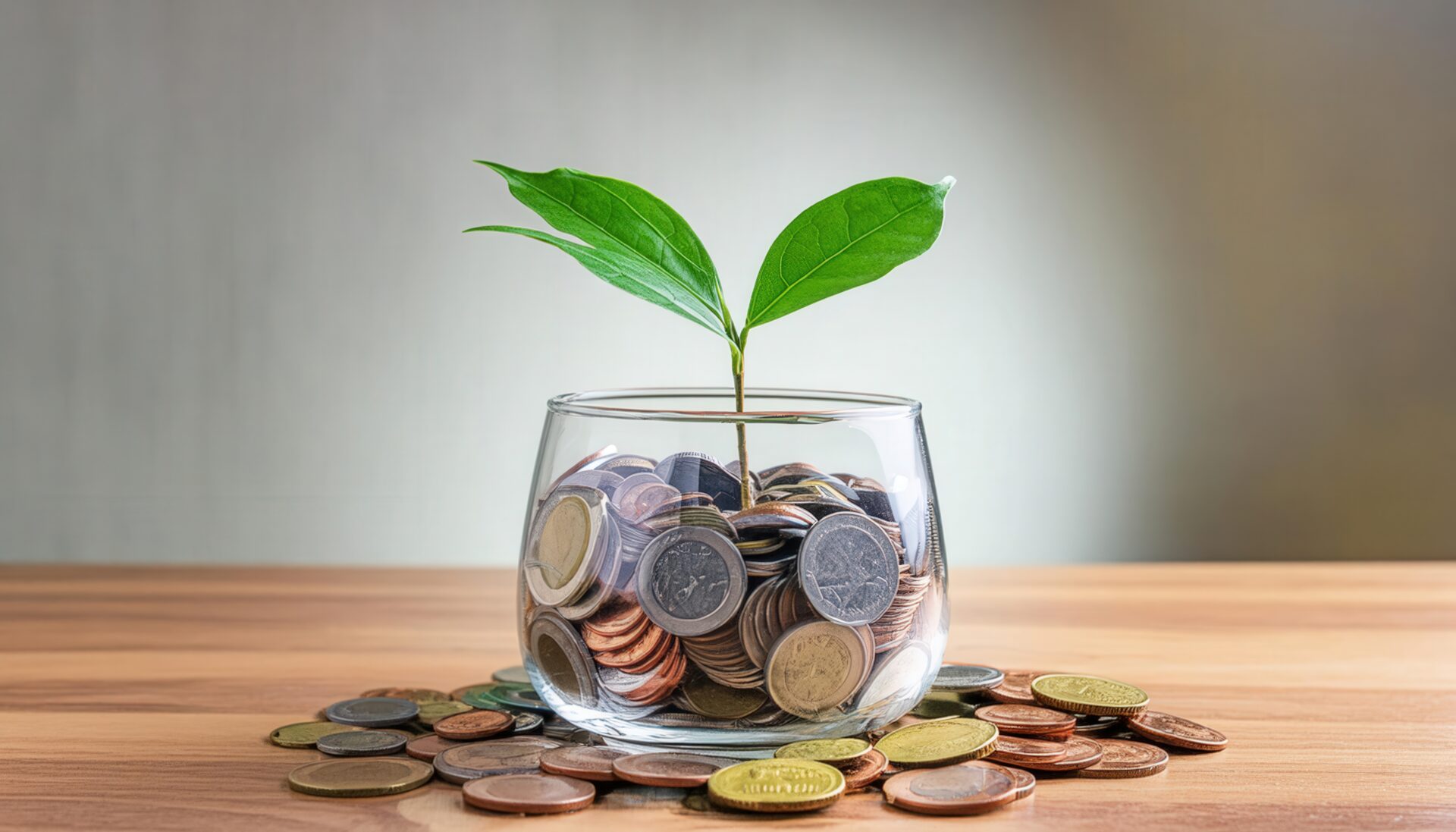 コインと芽の貯金瓶06