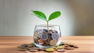 コインと芽の貯金瓶06