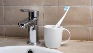 洗面台と歯ブラシ4