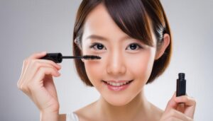 マスカラを持つ女性4