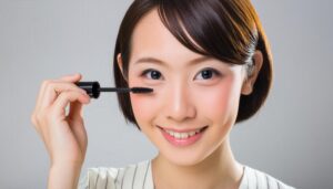 マスカラを持つ女性5