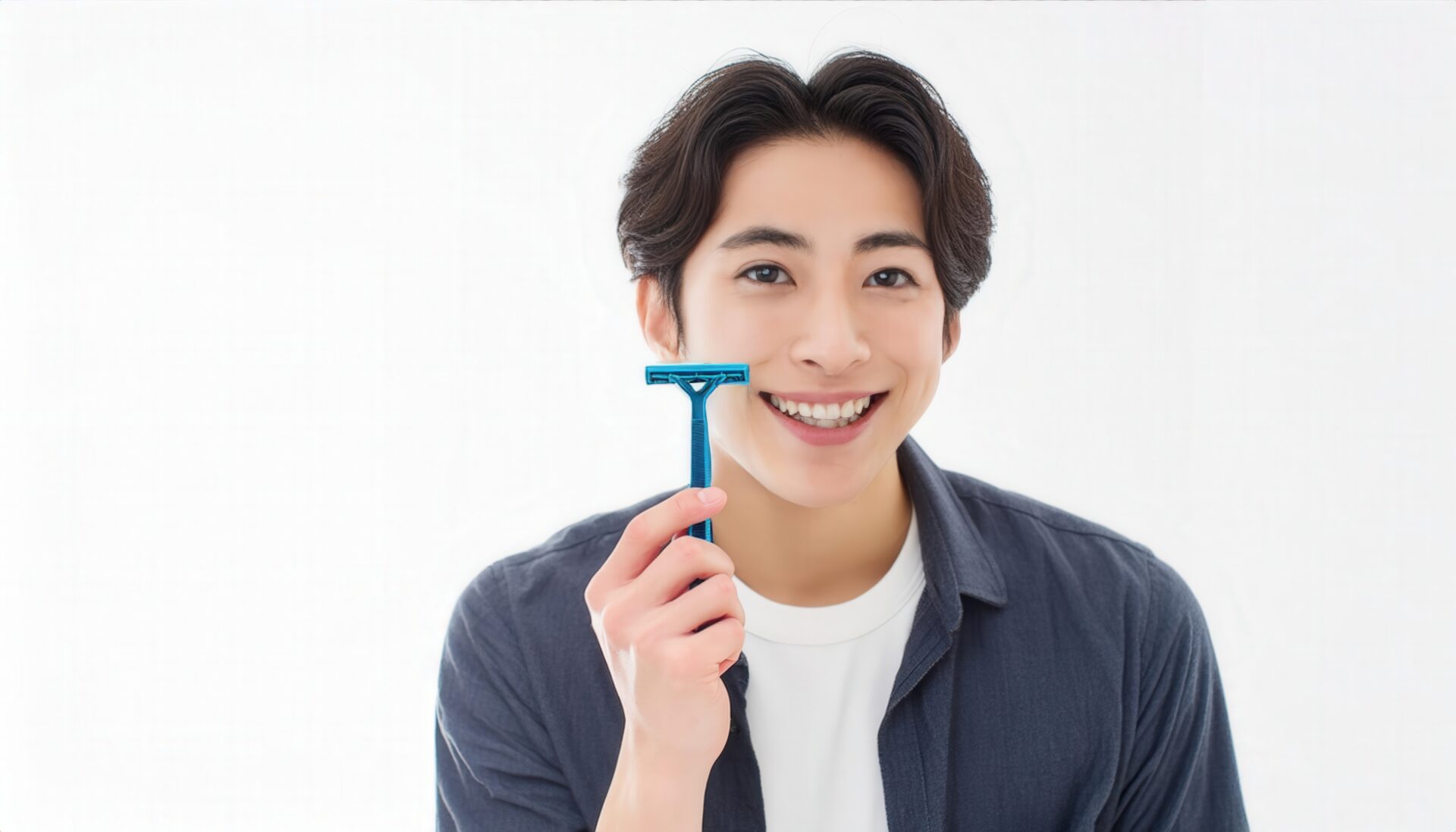 シェーバーを持つ男性6