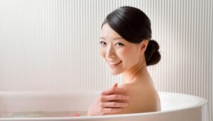 バスタブの中の女性