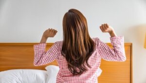 朝のストレッチ8