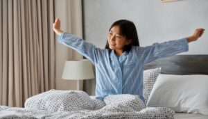 朝のストレッチ11