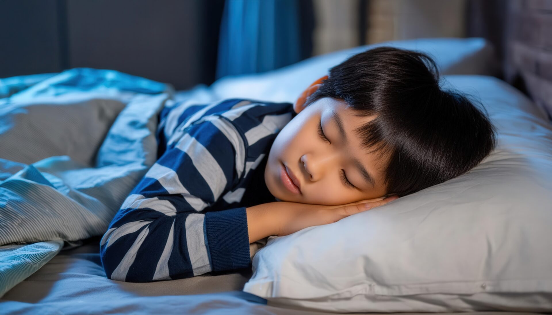 安らかに眠る子供