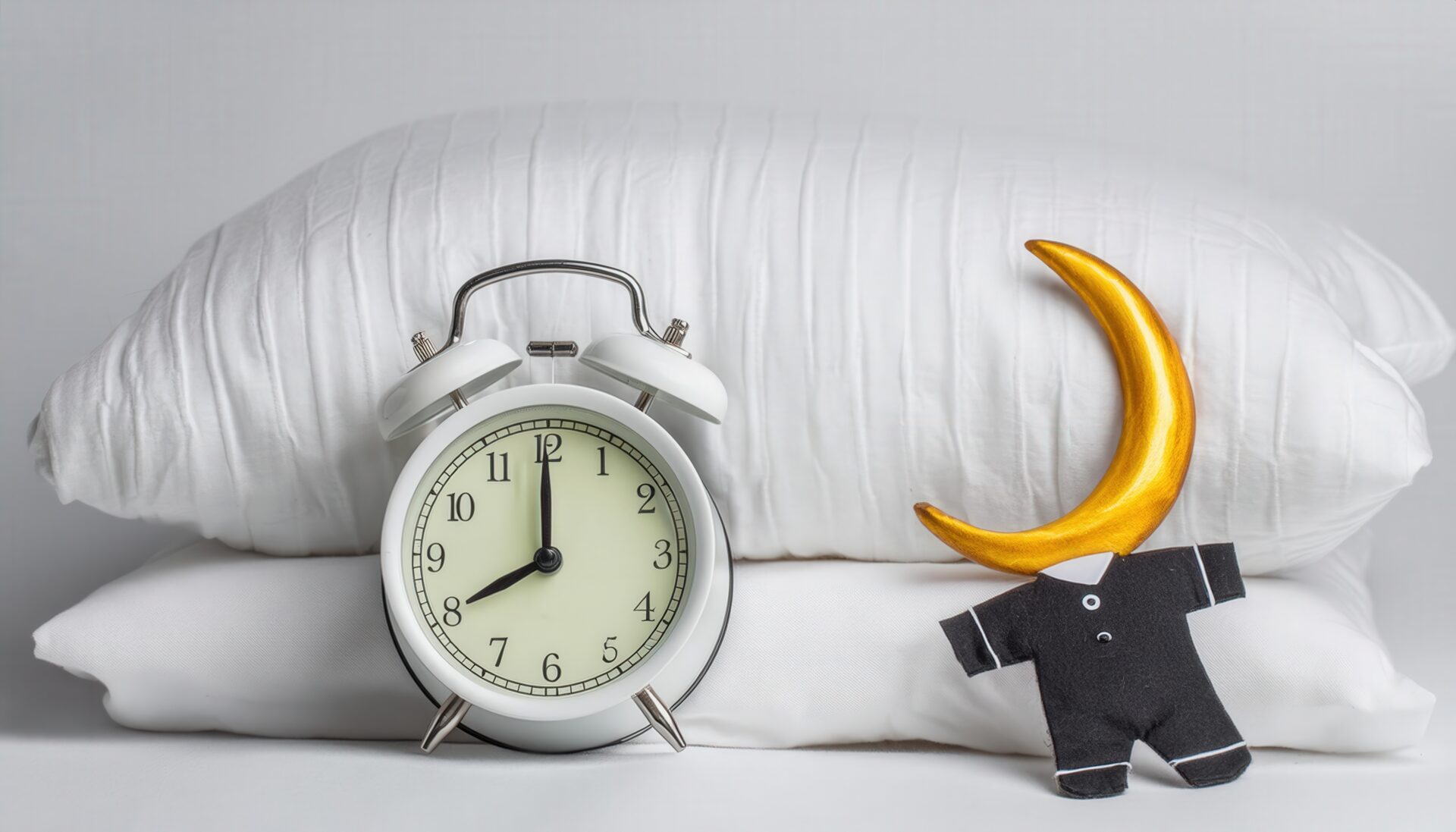 月とベビー服をモチーフにした小物