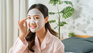 シートマスクをつけた女性9