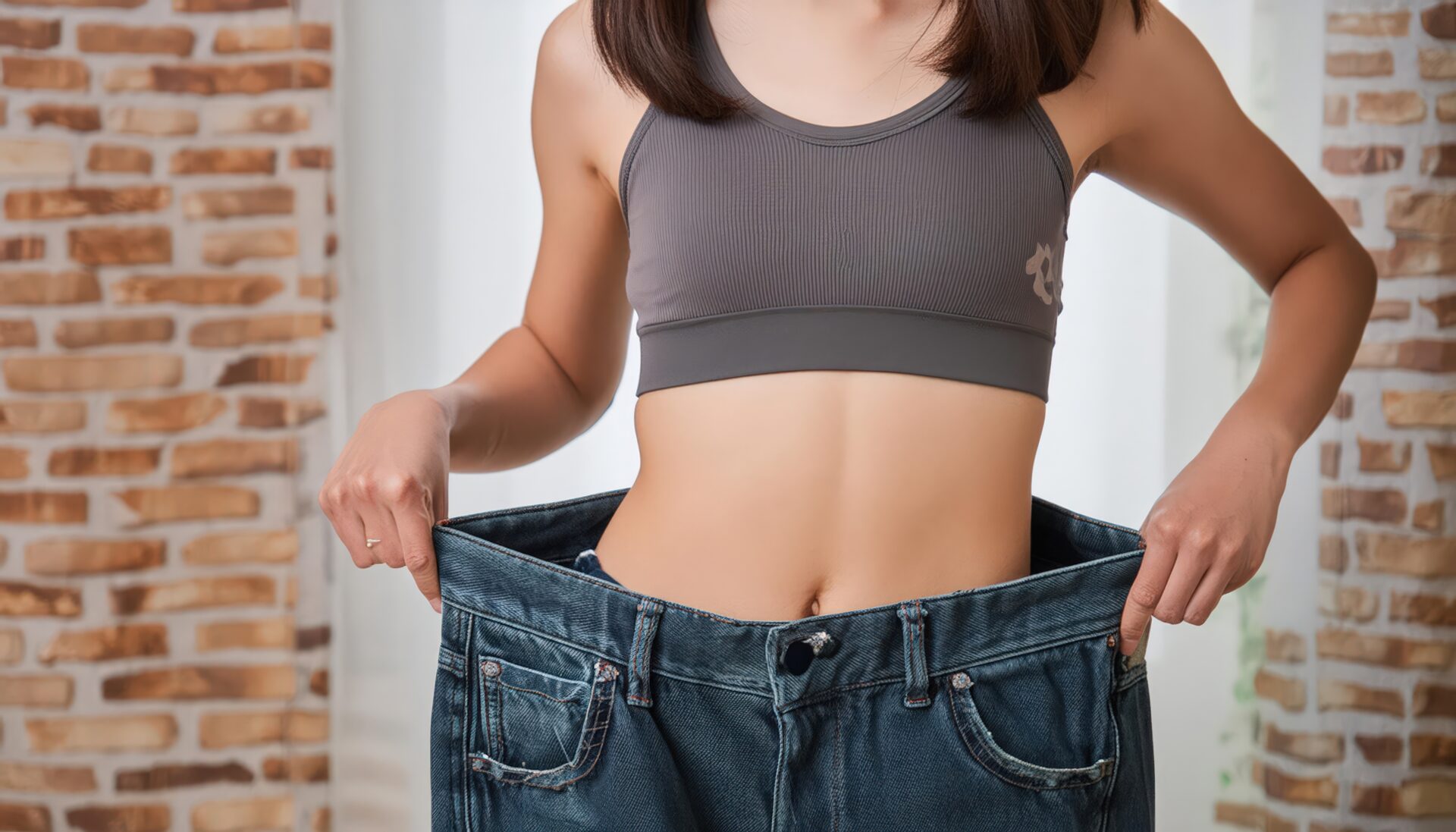 ダイエットの成果を見せる女性1