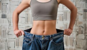 ダイエットの成果を見せる女性3