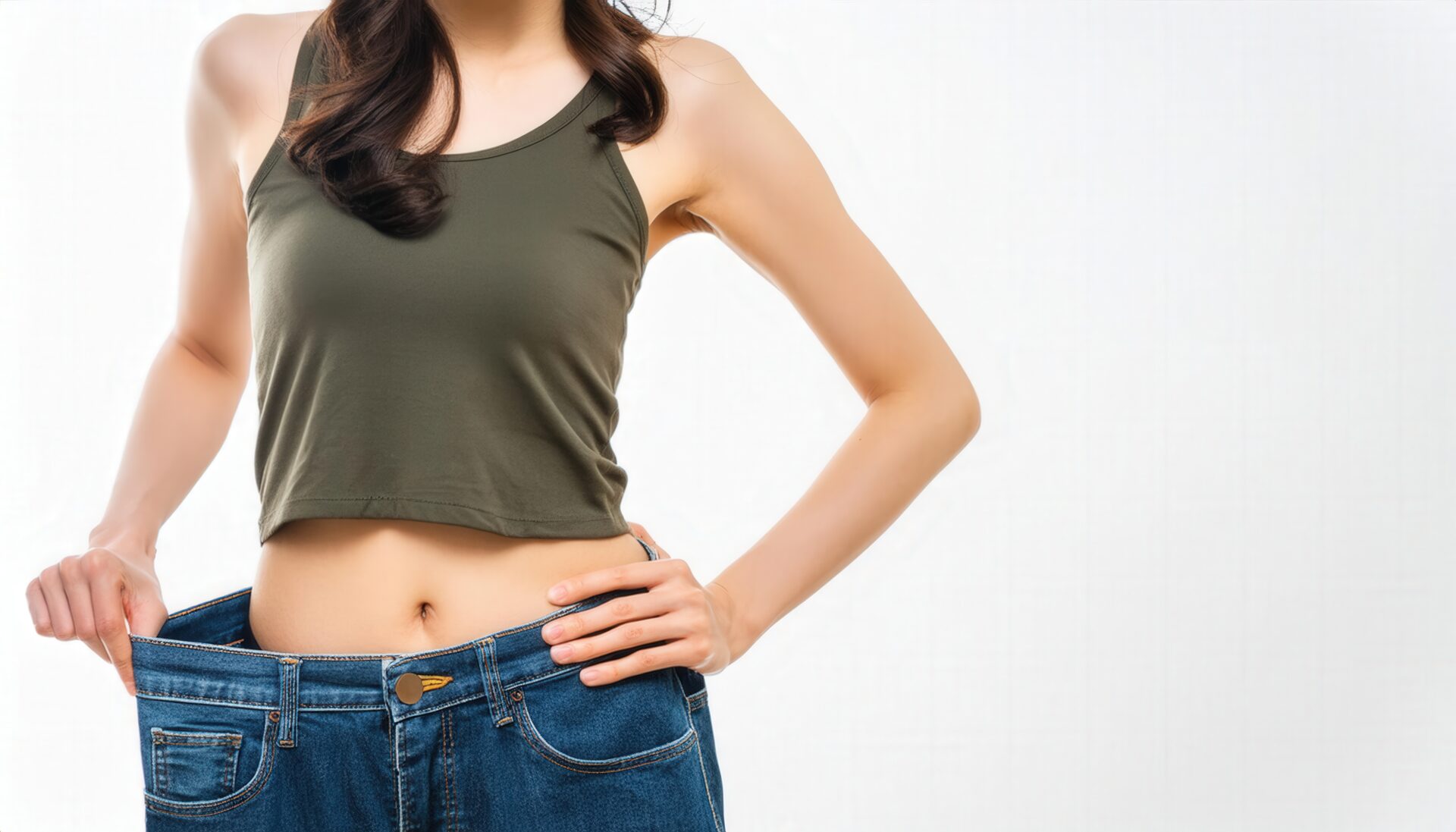 ダイエットの成果を見せる女性13