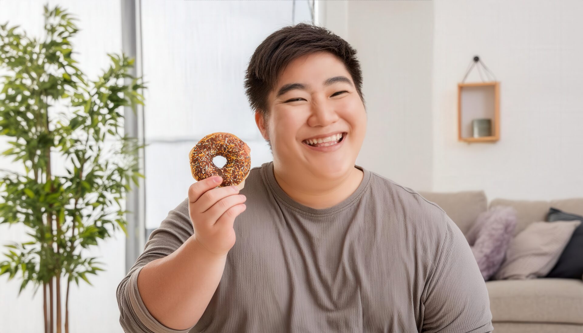 肥満体型の日本人男性