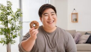 肥満体型の日本人男性