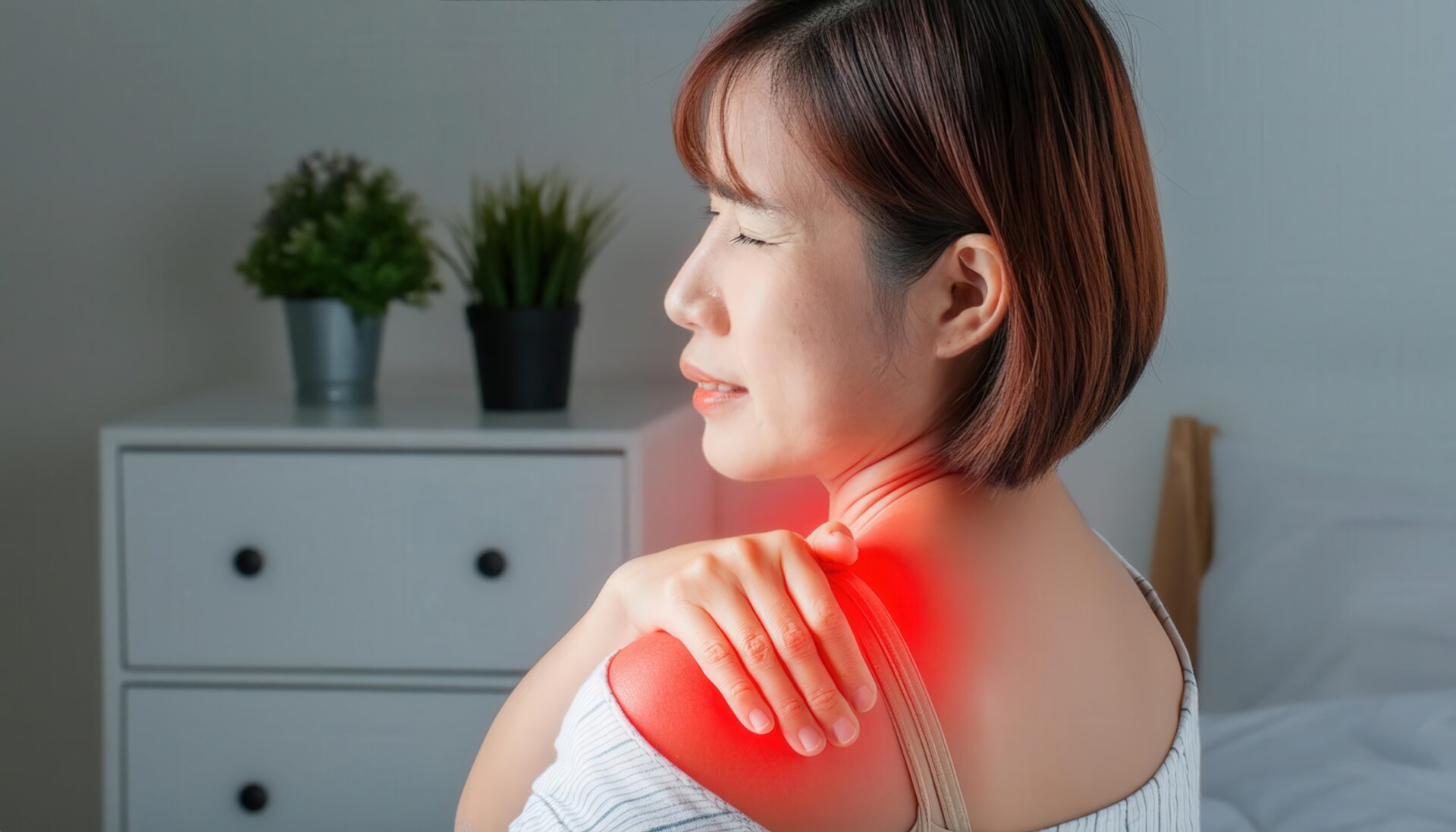 肩こりに悩む女性