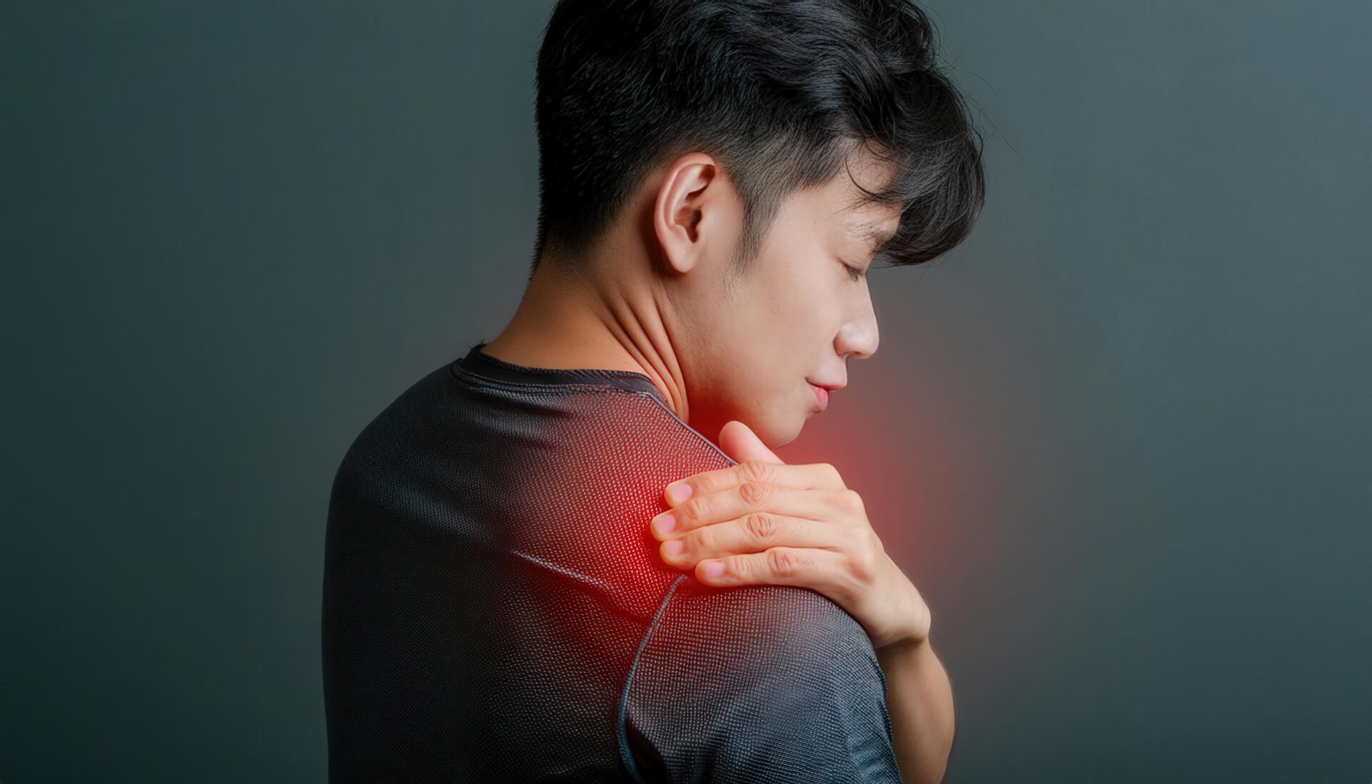 肩こりに悩む男性