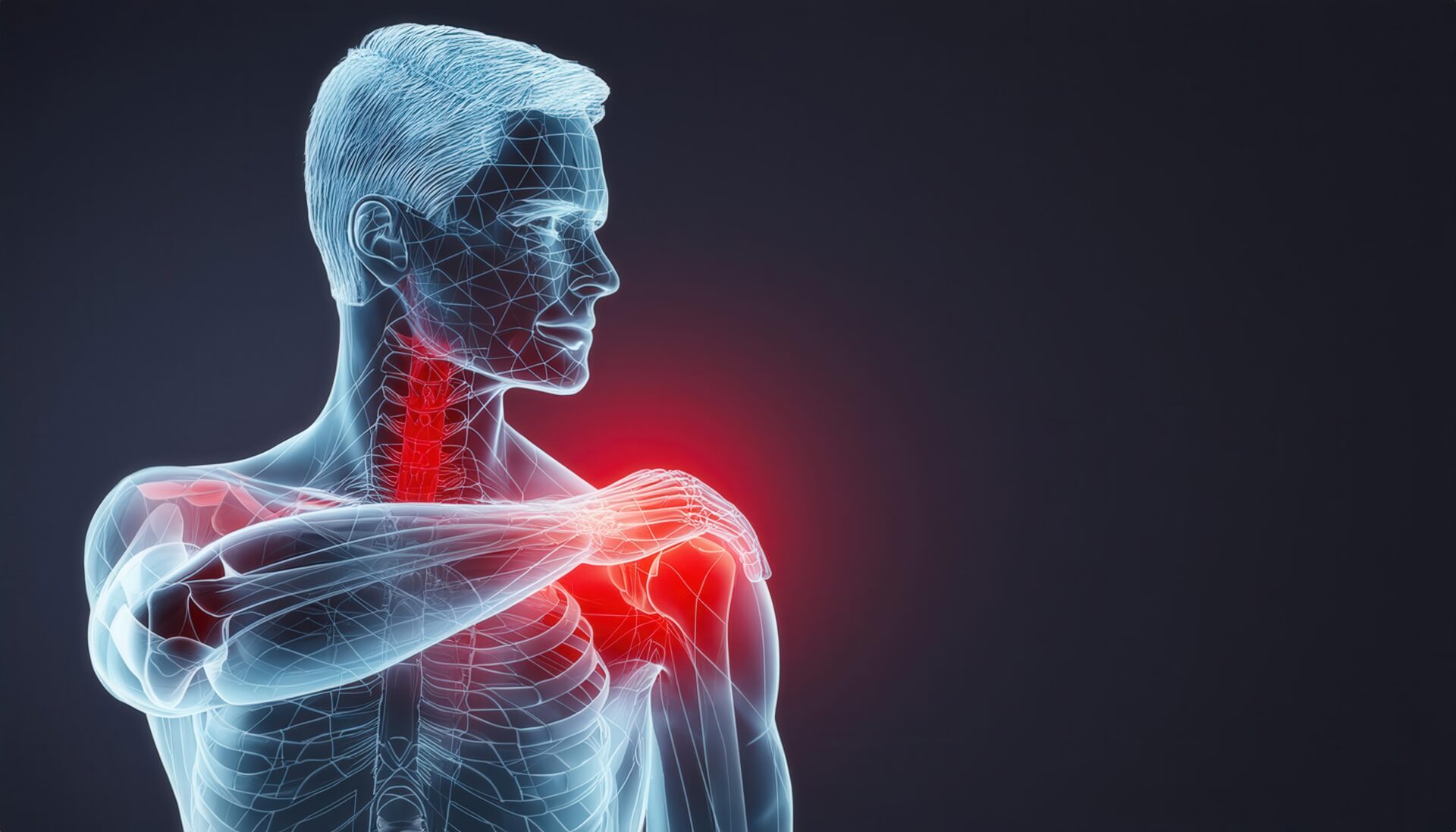 肩こりに悩む男性