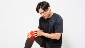 膝を痛めたスポーツ選手