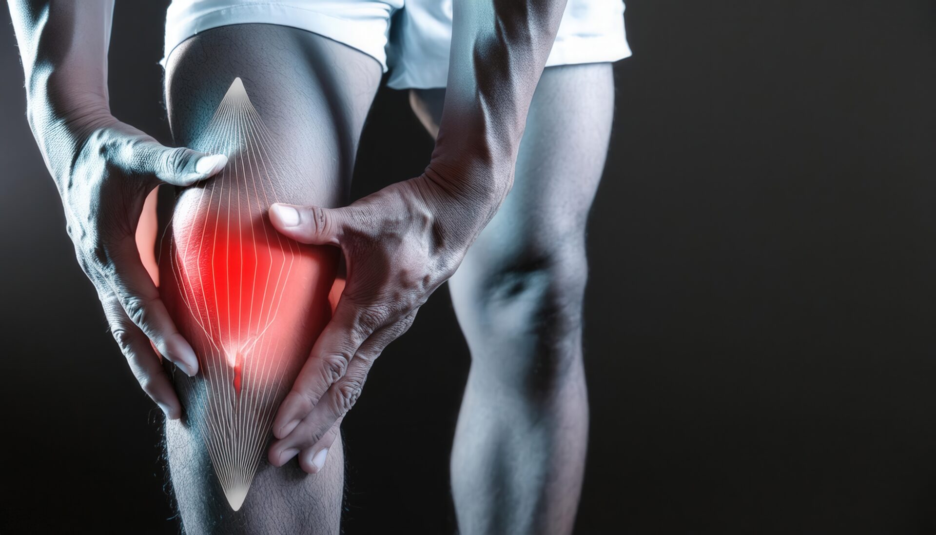 筋肉の痛みを抱える足