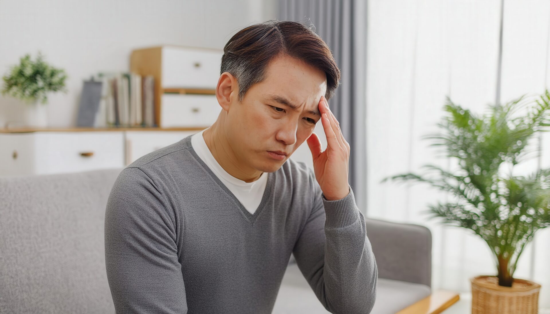 頭痛を抱える中年男性2