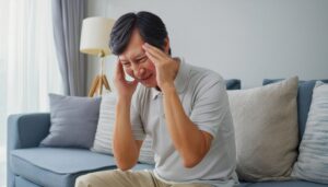 頭痛に苦しむ中年男性3