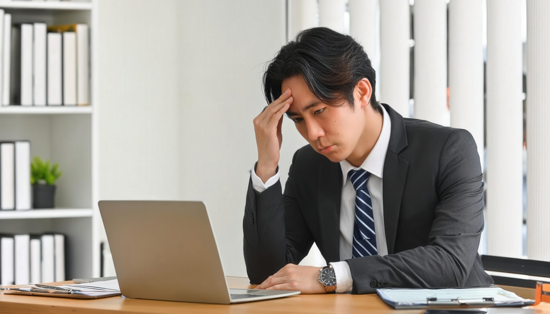 頭痛を抱えるビジネスマン2