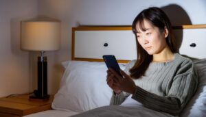 寝ながらスマホ2