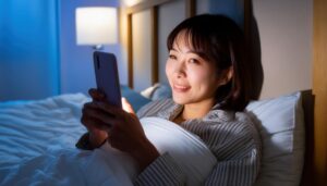 寝ながらスマホ3