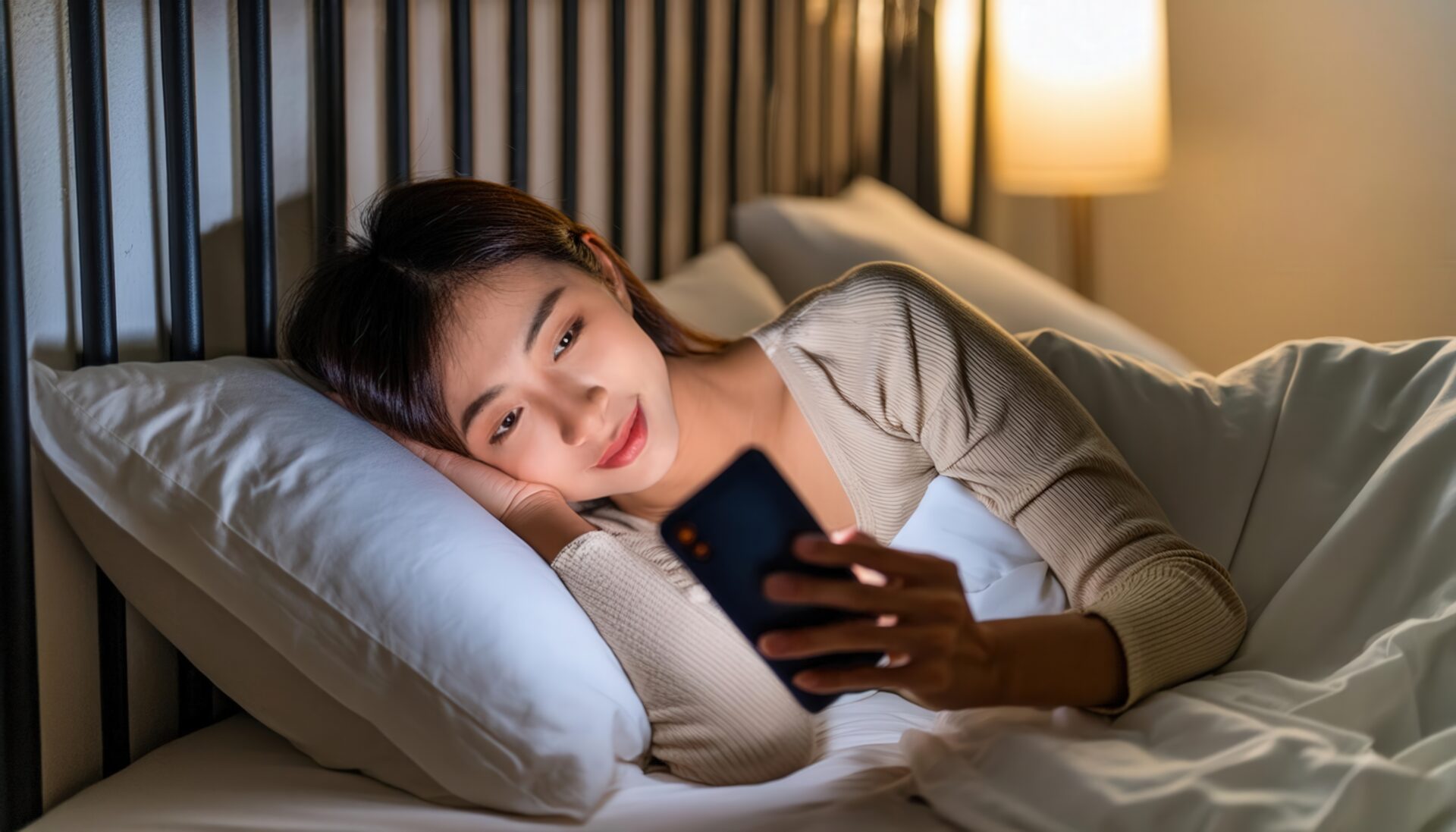 寝ながらスマホ9