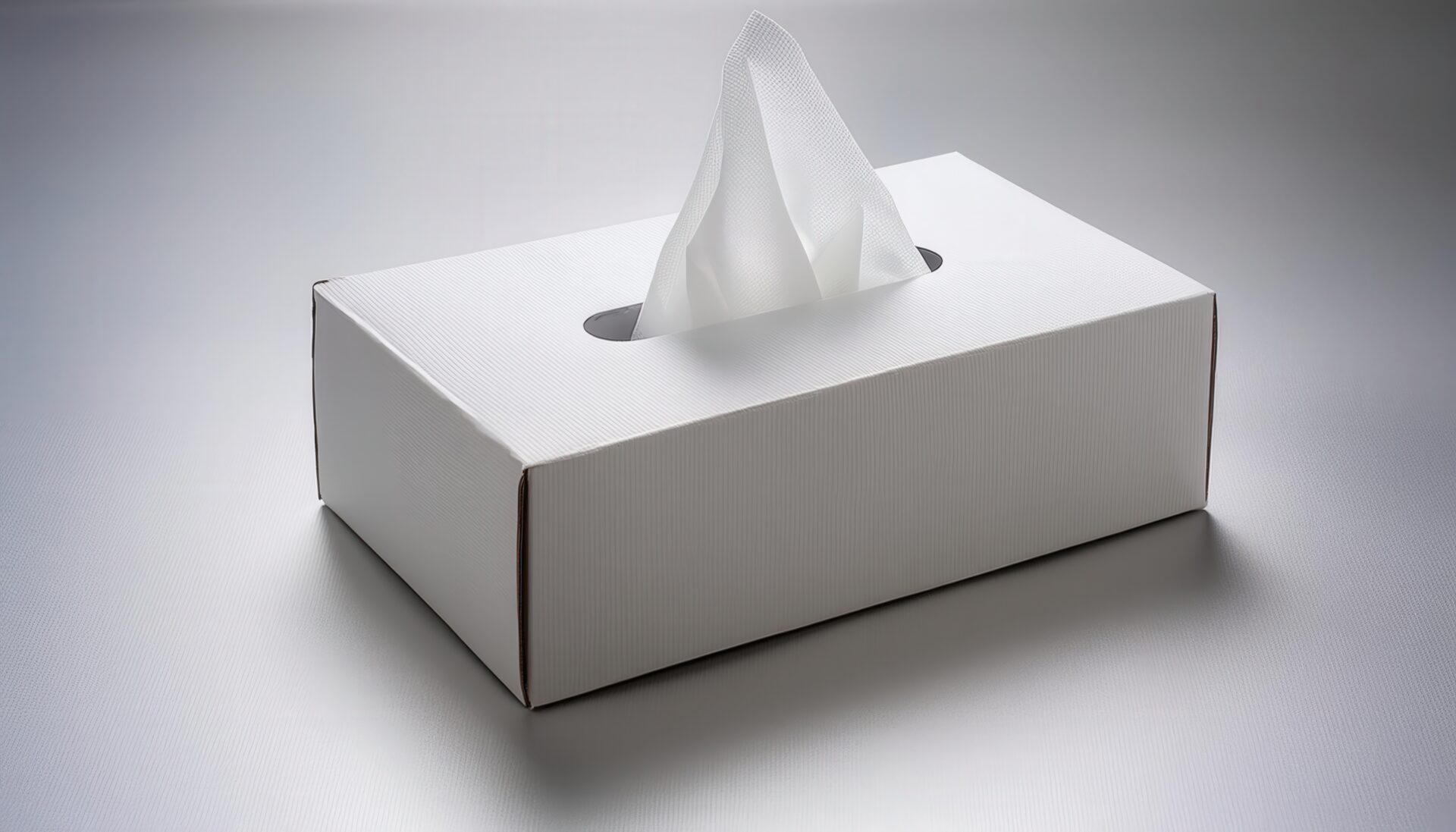 シンプルな白いティッシュボックス