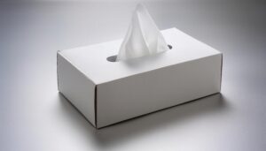 シンプルな白いティッシュボックス