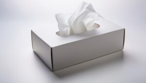 清潔感のある白いティッシュボックス