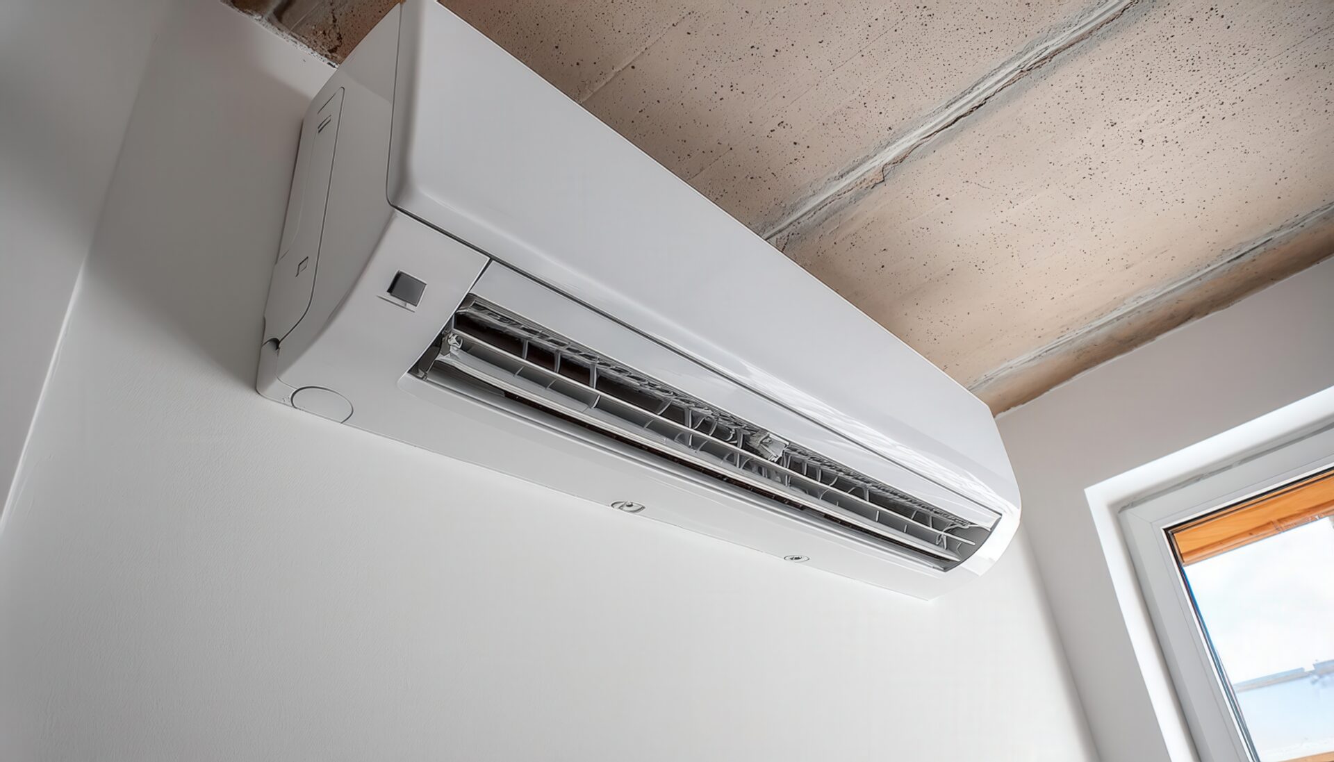 部屋の中にあるエアコン