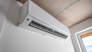 部屋の中にあるエアコン