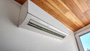 部屋の中にあるエアコン