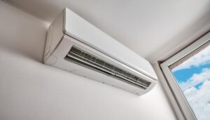 部屋の中にあるエアコン