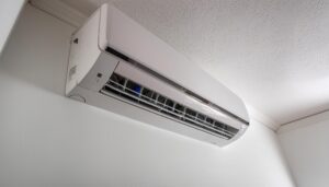 部屋の中にあるエアコン