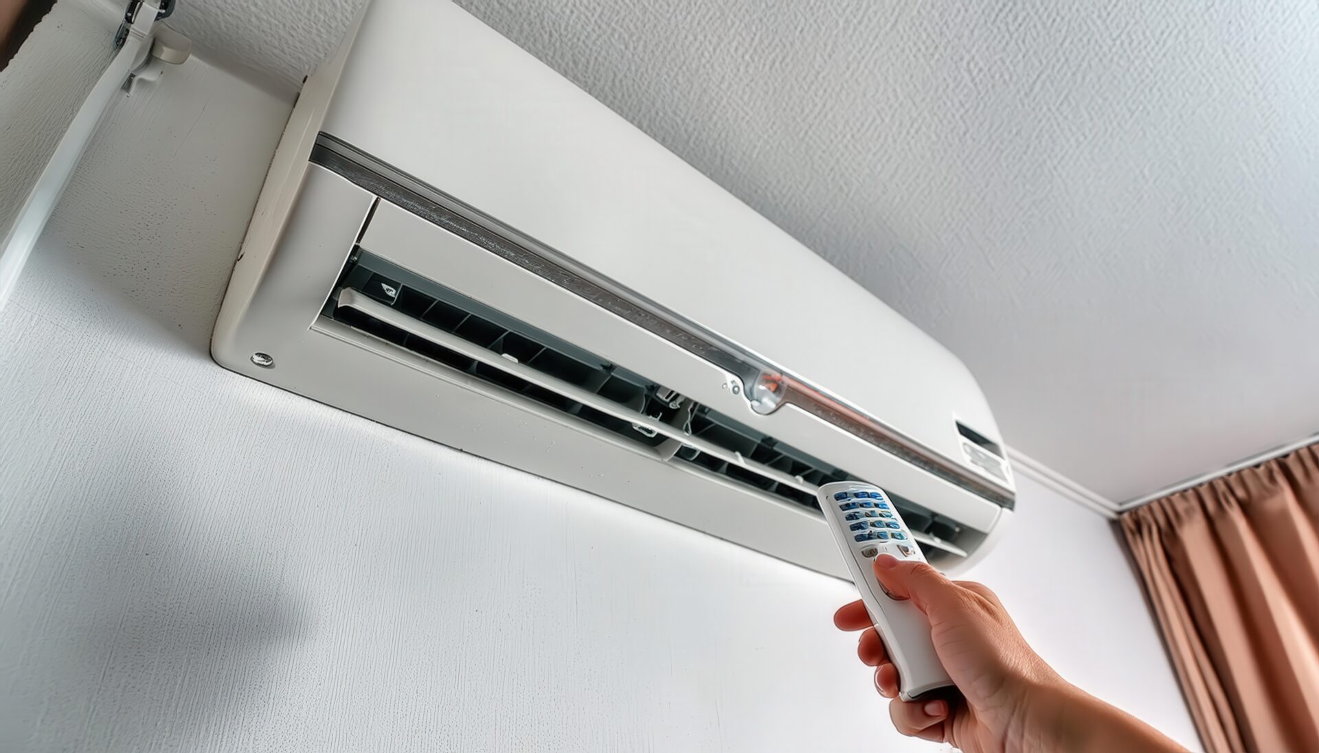 部屋の中にあるエアコン