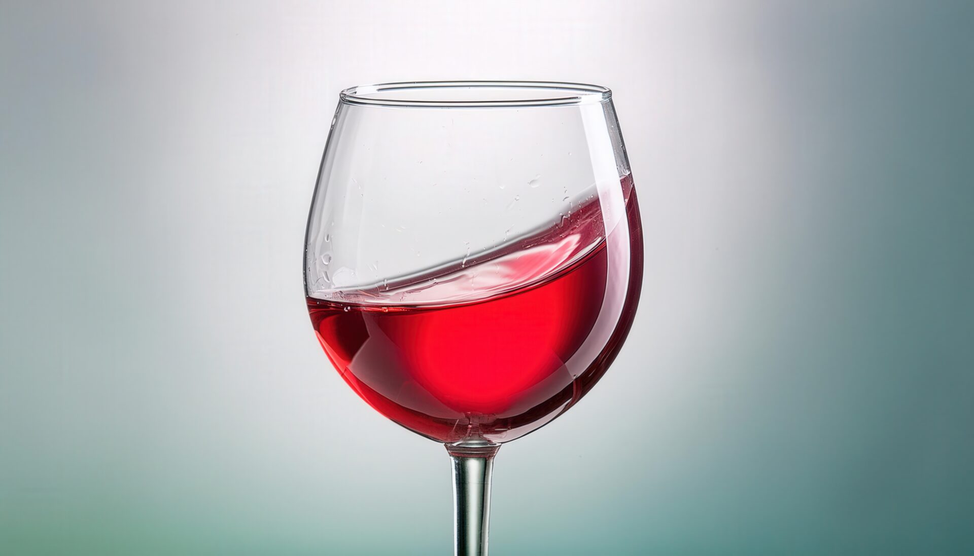 鮮やかな色味の赤ワイングラス
